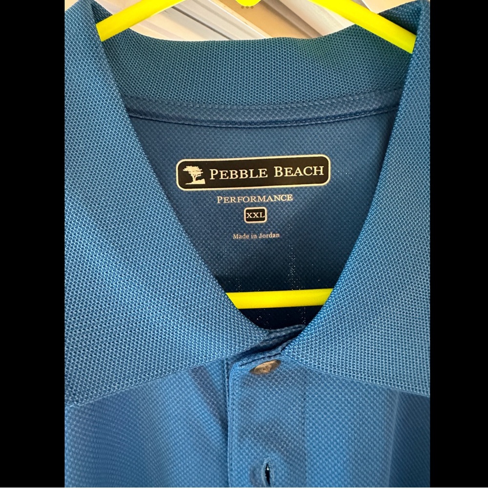 Blue pebble beach golf shirt XXL